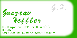 gusztav heffler business card